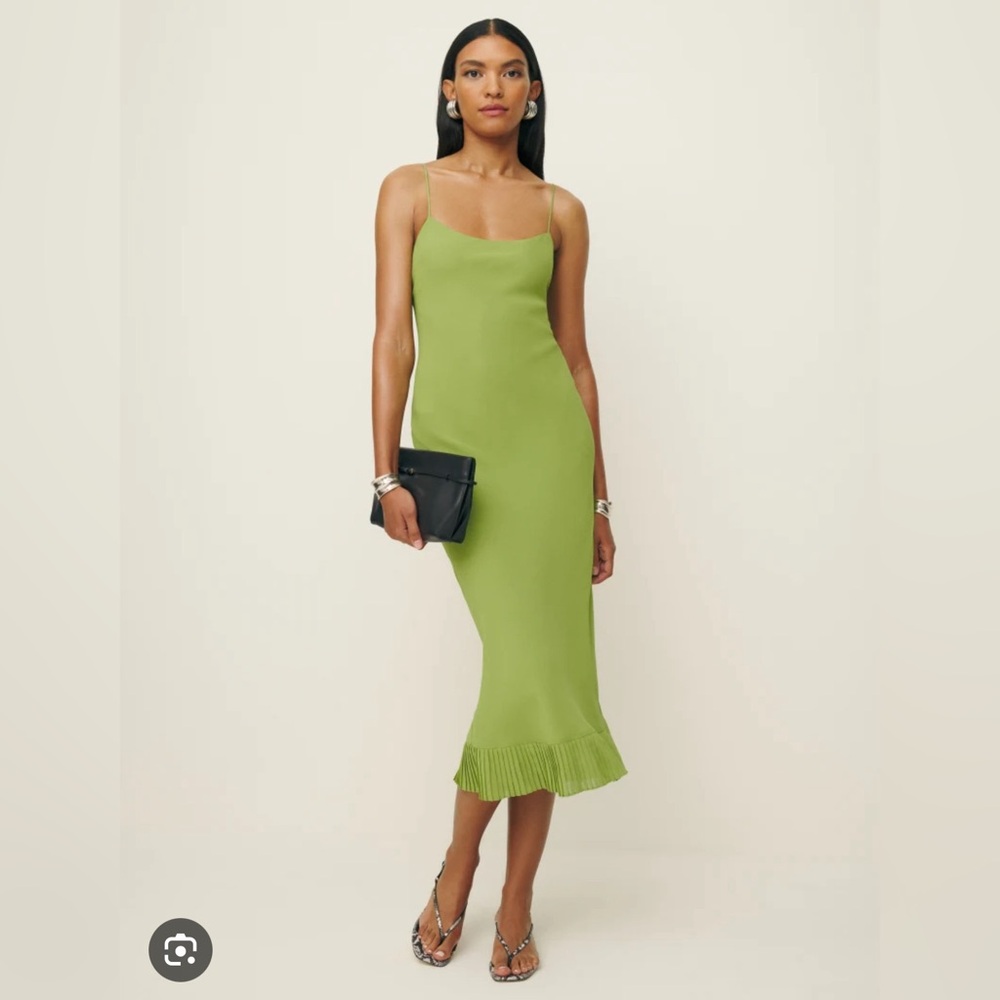 Reformation Green Midi Dress